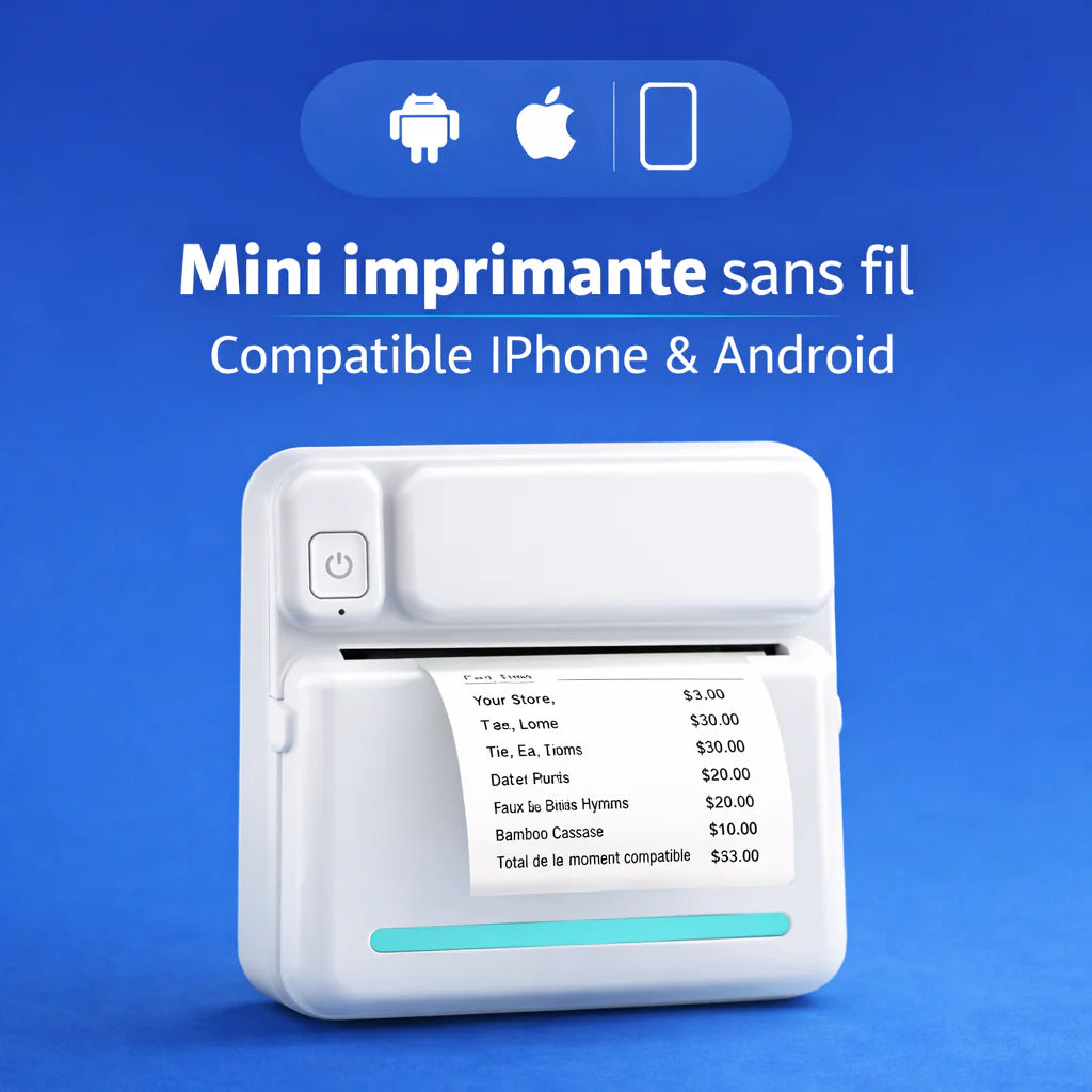 Portable HD Mini Printer – Print Photos & Labels Instantly from Your Phone