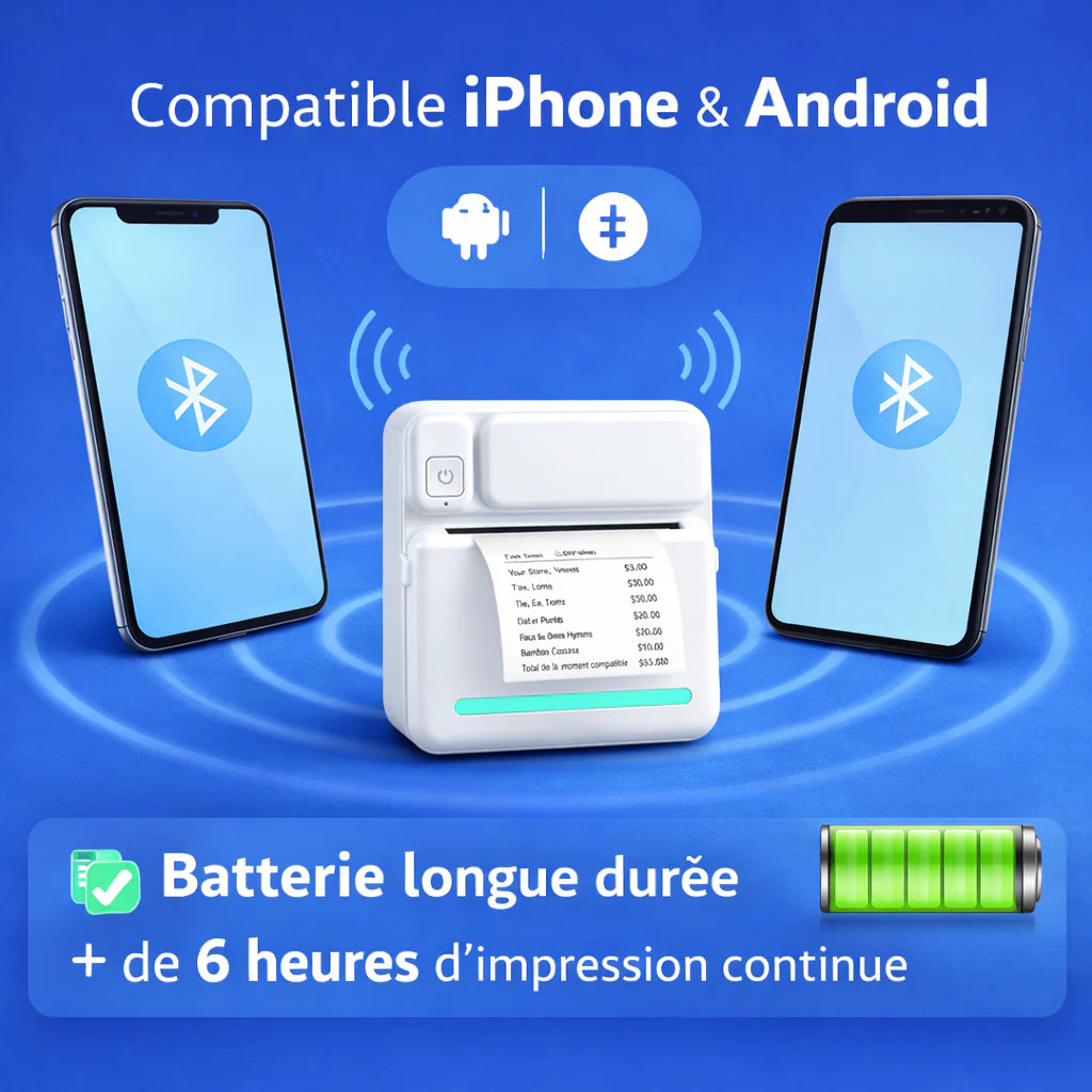 Portable HD Mini Printer – Print Photos & Labels Instantly from Your Phone