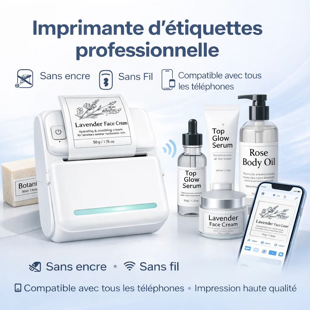 Portable HD Mini Printer – Print Photos & Labels Instantly from Your Phone